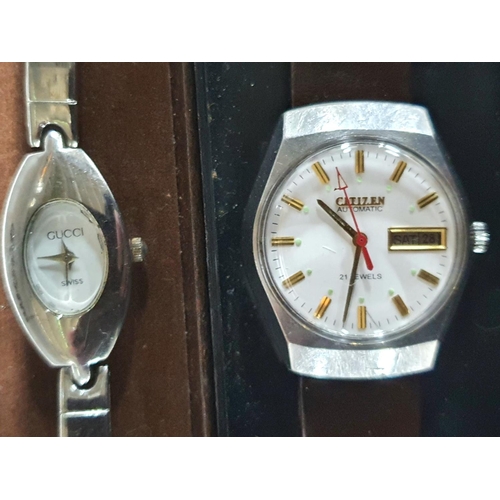 232 - Four cased wristwatches to include a Citizen Eco-Drive, another Citizen watch etc (4)