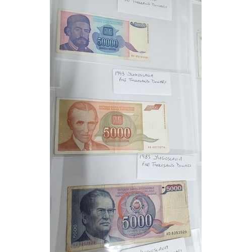 233 - Fifteen Yugoslavia dinar banknotes including some high value examples (15)