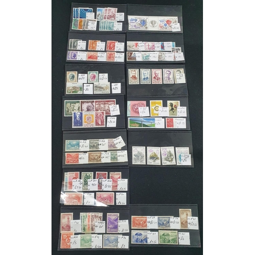 346 - Thirteen small dealer cards containing France (5 cards), Andorra (5 cards) Luxemburg (2 cards) and M... 