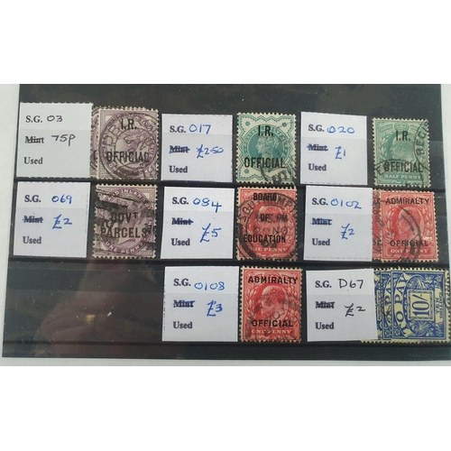 357 - Two dealer sheet containing various individual used GB stamps QV to QEII pre decimal (Qty)