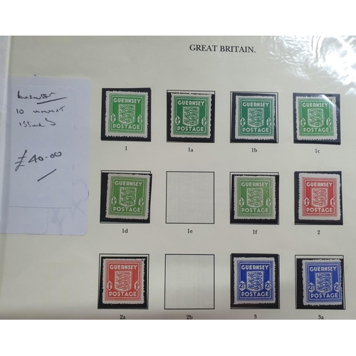 358 - Jersey and Guernsey WWII mint mounted occupation stamps together with a set of QEII mint mounted 