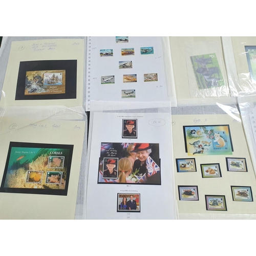 359 - Large quantity of QEII mint mounted Jersey sets and mini-sheets (Qty)