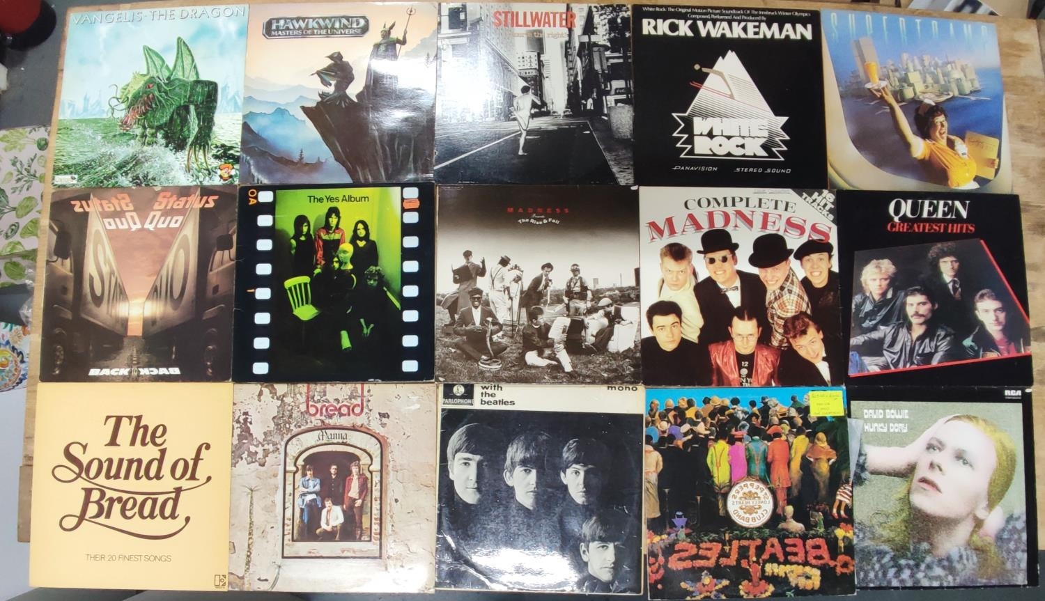 Collection of various LP's including Madness, Queen, David Bowie, The ...