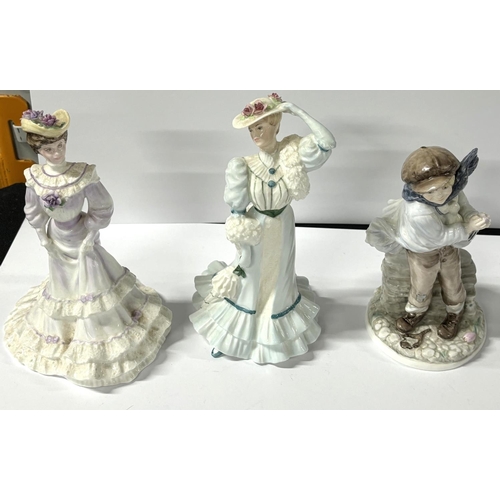 515 - 5 coalport figures including Louisa at Ascot and The Boy