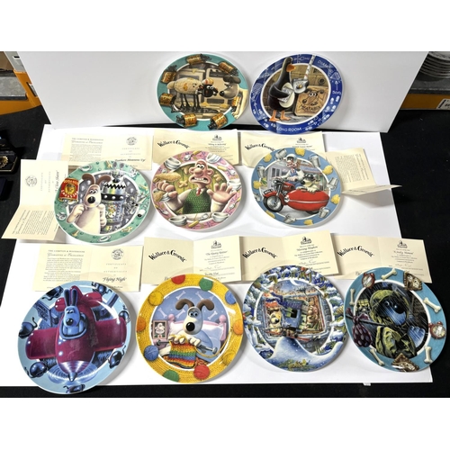 516 - 9 Wallace and Gromit plates all with COAS including 