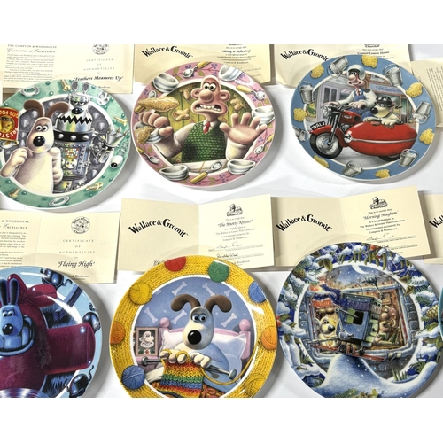 516 - 9 Wallace and Gromit plates all with COAS including 