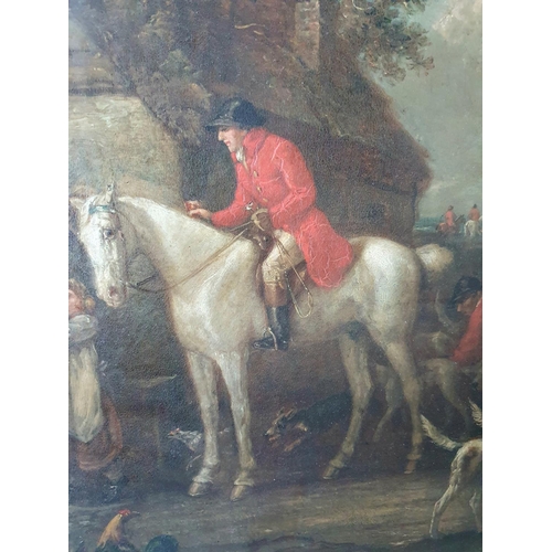 38 - George MORLAND (1762/63-1804) oil on cut-down canvas, laid onto chamfered wood panel 