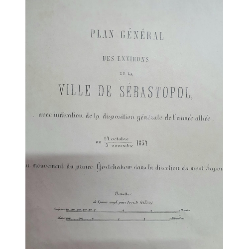 42 - Defense de Sebastopol (Crimea War) complete folder of maps marked 