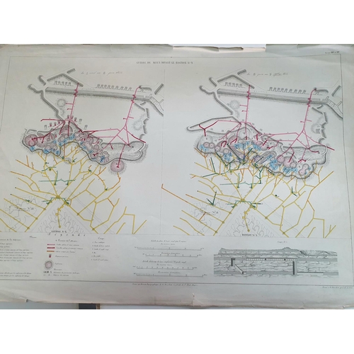 42 - Defense de Sebastopol (Crimea War) complete folder of maps marked 