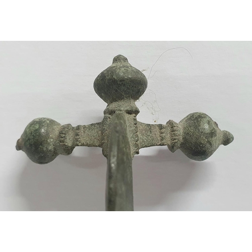 3 - Large late Roman bronze brooch,

9cm long