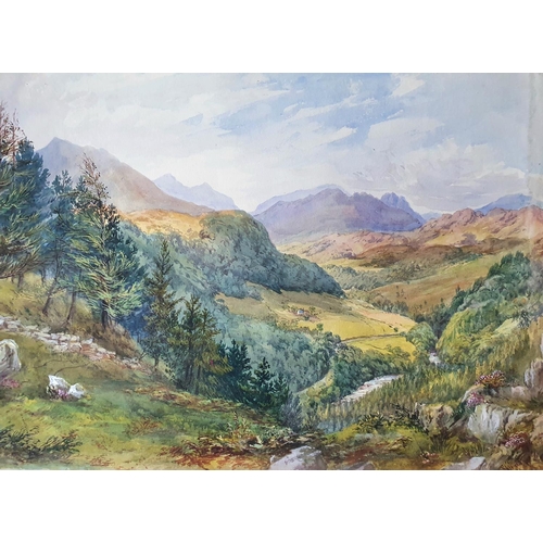 51 - Five large Victorian landscape watercolours, all by L Drayton (5), all unframed,

 Average size 42 x... 