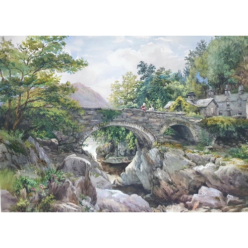 51 - Five large Victorian landscape watercolours, all by L Drayton (5), all unframed,

 Average size 42 x... 