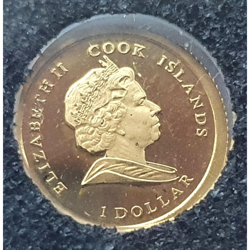 220 - Boxed set of 11 Cook Islands 2008 & 2009 0.9999 gold 1/2 gram $1 