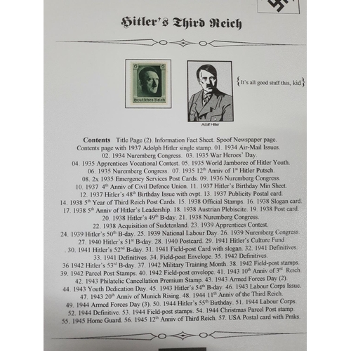 162 - Album containing a well laid out complete section of mint mounted Adolf Hitler 3rd Reich stamps from... 