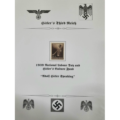 162 - Album containing a well laid out complete section of mint mounted Adolf Hitler 3rd Reich stamps from... 