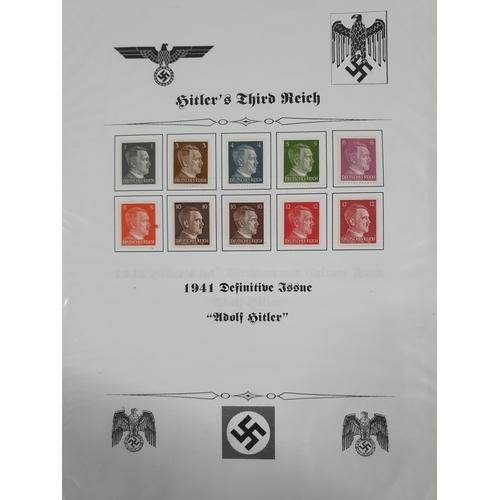 162 - Album containing a well laid out complete section of mint mounted Adolf Hitler 3rd Reich stamps from... 