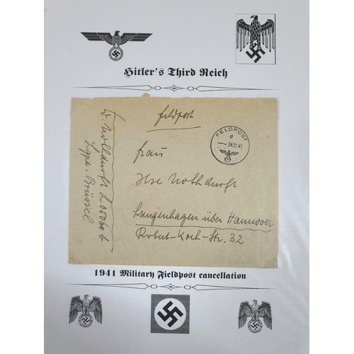 162 - Album containing a well laid out complete section of mint mounted Adolf Hitler 3rd Reich stamps from... 