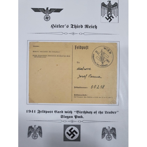 162 - Album containing a well laid out complete section of mint mounted Adolf Hitler 3rd Reich stamps from... 