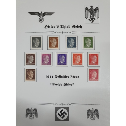 162 - Album containing a well laid out complete section of mint mounted Adolf Hitler 3rd Reich stamps from... 