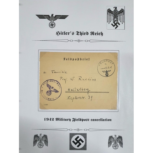 162 - Album containing a well laid out complete section of mint mounted Adolf Hitler 3rd Reich stamps from... 