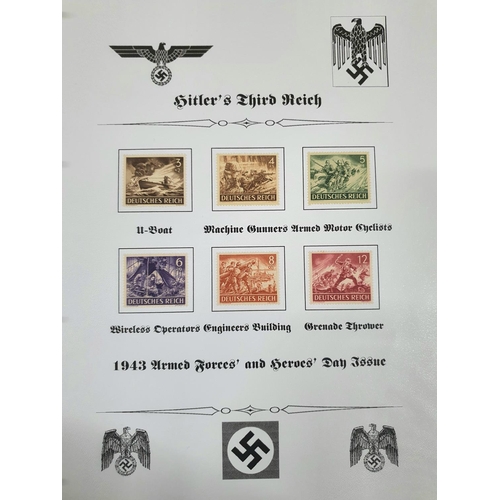 162 - Album containing a well laid out complete section of mint mounted Adolf Hitler 3rd Reich stamps from... 