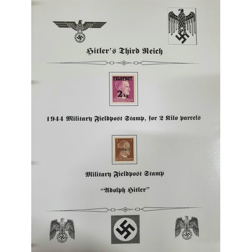 162 - Album containing a well laid out complete section of mint mounted Adolf Hitler 3rd Reich stamps from... 