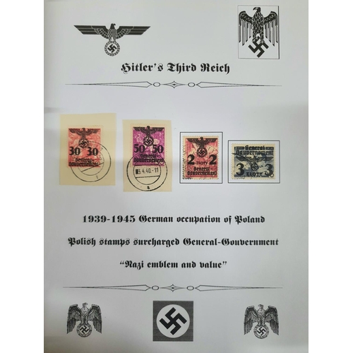 162 - Album containing a well laid out complete section of mint mounted Adolf Hitler 3rd Reich stamps from... 