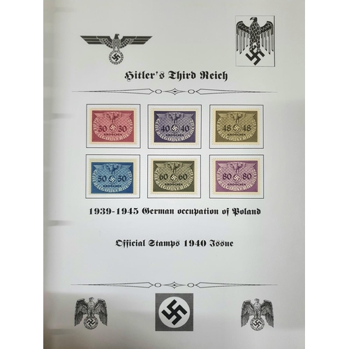 162 - Album containing a well laid out complete section of mint mounted Adolf Hitler 3rd Reich stamps from... 