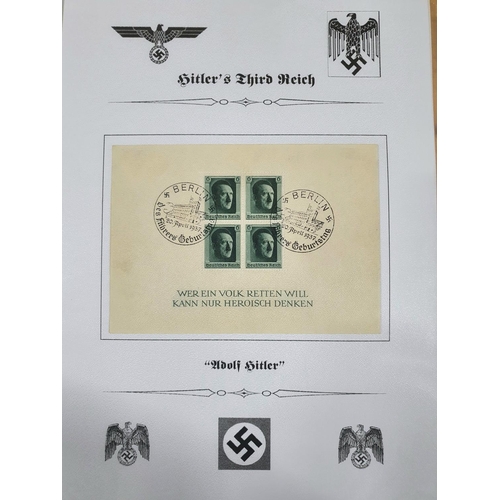 162 - Album containing a well laid out complete section of mint mounted Adolf Hitler 3rd Reich stamps from... 