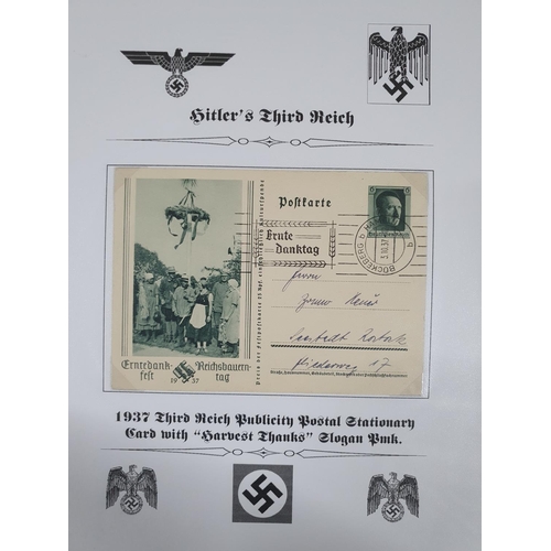 162 - Album containing a well laid out complete section of mint mounted Adolf Hitler 3rd Reich stamps from... 