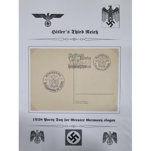 162 - Album containing a well laid out complete section of mint mounted Adolf Hitler 3rd Reich stamps from... 