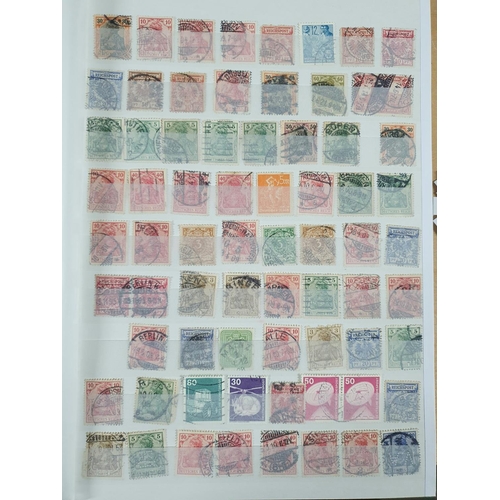 165 - Two green stock books filled with approx 3000, mainly used unmounted Germany and Bayern states stamp... 