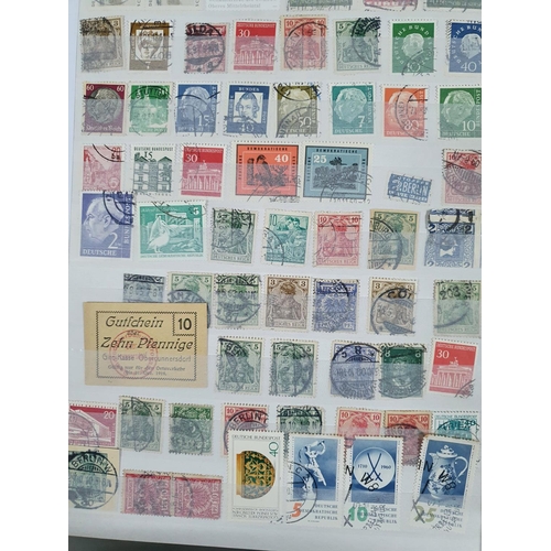 165 - Two green stock books filled with approx 3000, mainly used unmounted Germany and Bayern states stamp... 