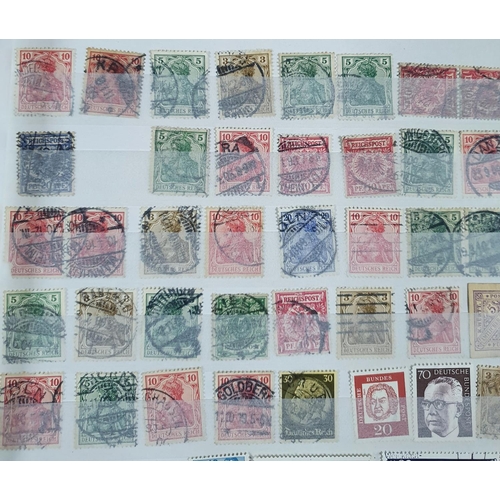 165 - Two green stock books filled with approx 3000, mainly used unmounted Germany and Bayern states stamp... 