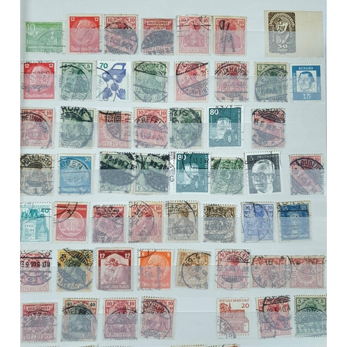 165 - Two green stock books filled with approx 3000, mainly used unmounted Germany and Bayern states stamp... 