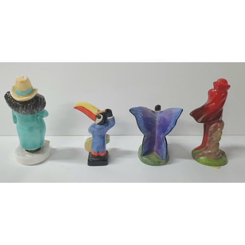 133 - Four small various Carlton Ware figurines including the Guinness Toucan and the Devil etc (4).