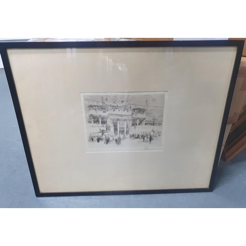 122 - William WALCOT (1874-1943) pencil signed etching 