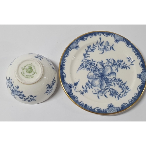 142 - Royal Worcester pattern number WJ619 1910-1912 blue & white bouquet design consisting of 6 coffee ca... 