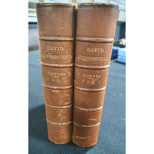 102 - The Personal History of David Copperfield, volumes I & II, 1866 Library edition by Charles Dickens b... 