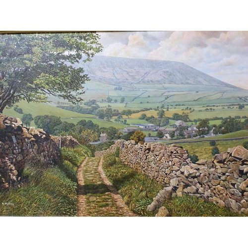 161 - Large Keith MELLING (Born Colne, Lancashire 1946) oil on canvas 