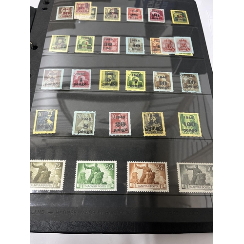 172 - Black folder containing approx 110 hagner pages containing approx 2000, mainly used unmounted Hungar... 