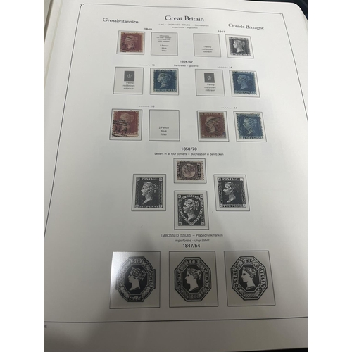 176 - Blue Great Britain stamp album containing Queen Victoria to QEII 1984 to include the complete mint u... 