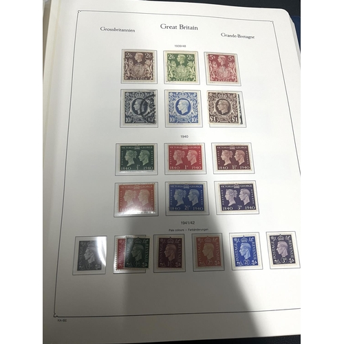 176 - Blue Great Britain stamp album containing Queen Victoria to QEII 1984 to include the complete mint u... 