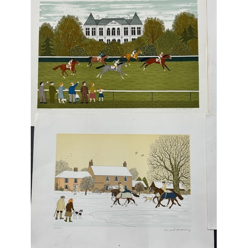 82 - Vincent Haddelsey (Grimsby 1934-2010) set of 4 limited edition horse prints, each signed by the arti... 