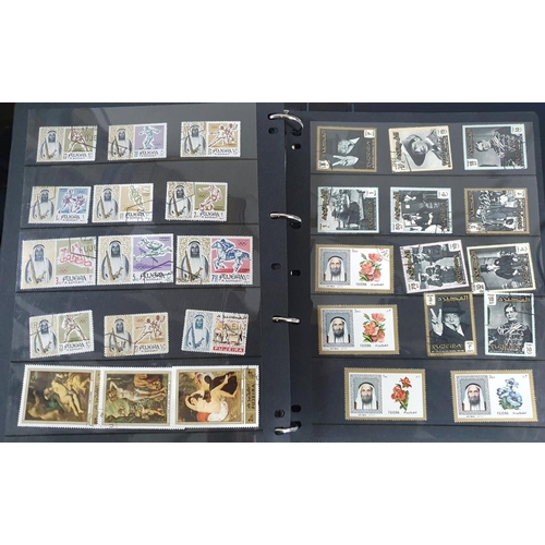 191 - Blue stock book containing approx 60 hagner pages contianing a large collection of Eygpt Palastine, ... 