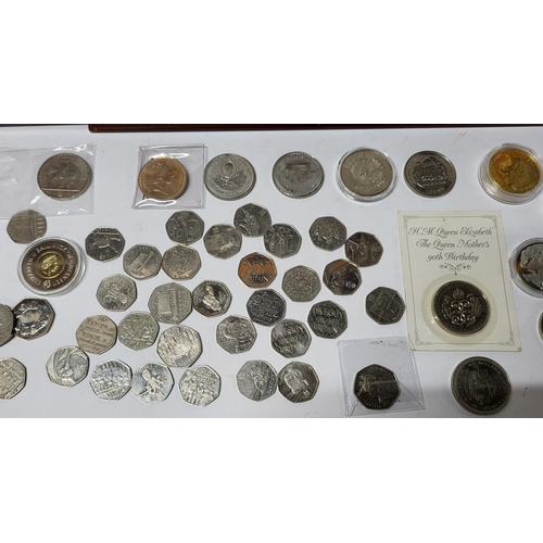 27 - Large Quantity of rare 50ps and other QEII coins together with a USA 1880 silver dollar and other co... 