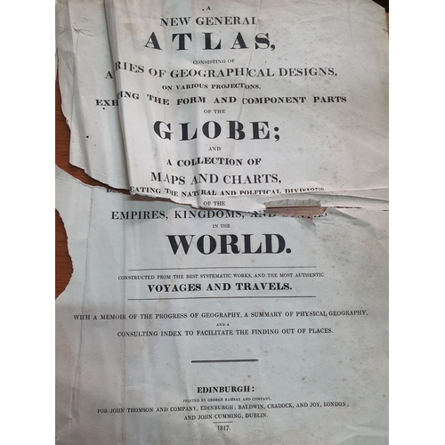 49 - The New General Atlas GLOBE and a collection of maps and charts of the world, 1817 with dedication/o... 