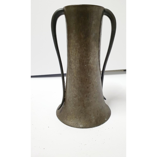 375 - Art Nouveau aesthetic English pewter vase by Walker & Co c.1930.