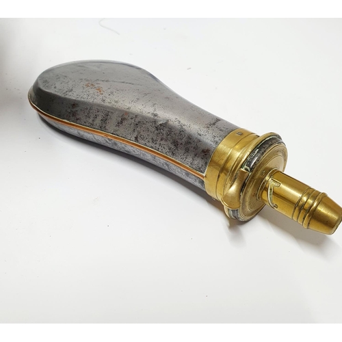 380 - Sykes patent, metal gunpowder flask