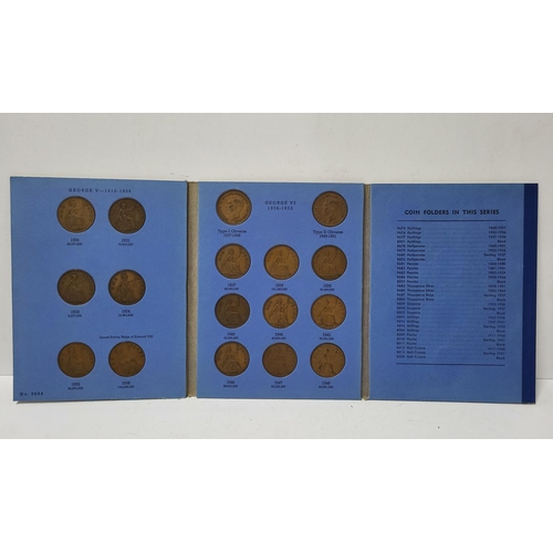 333 - blue coin Album containing GB pennies (1933 - 1966)